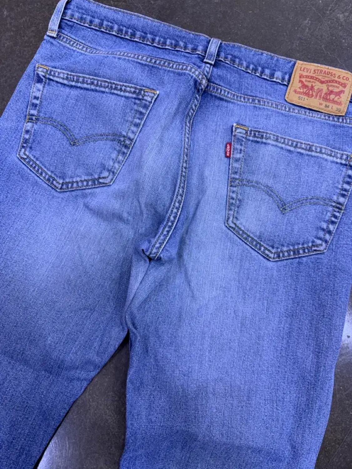 리바이스 511 연청 라이트 워싱 슬림 스트레이트핏 데님팬츠 34 상품이미지6