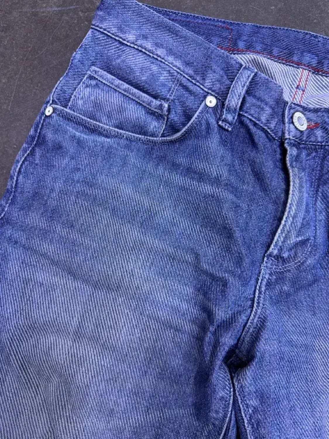 타미힐피거 허드슨 슬림 스트레이트핏 사선 입체패턴 워싱 데님팬츠 32 상품이미지4