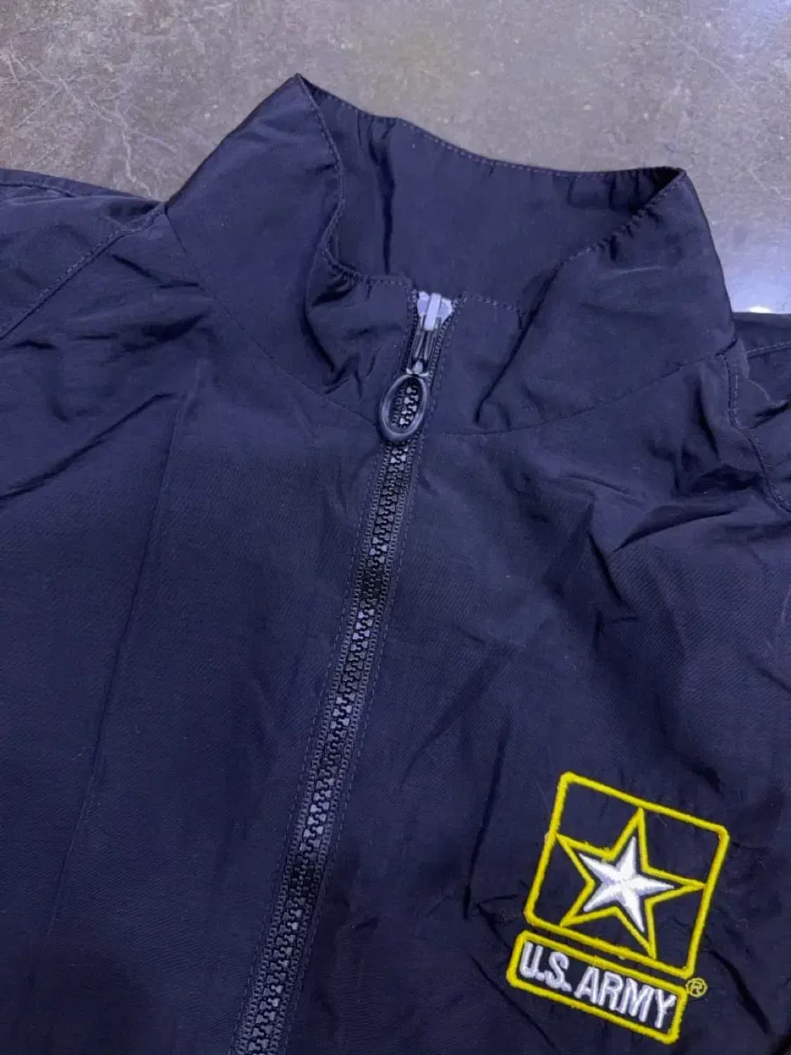 US ARMY 미군 APFU 신형 바람막이 점퍼 블랙 옐로우 S 숏 상품이미지3