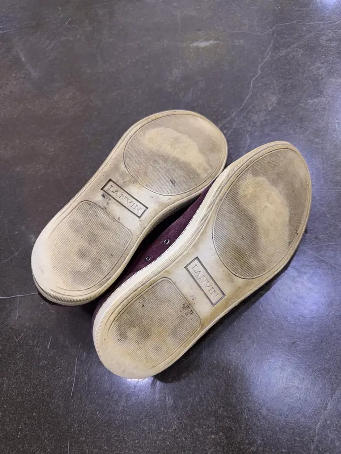 랑방 벨루어 스웨이드 레더 버건디 블랙 스니커즈 6 (250) 상품이미지8