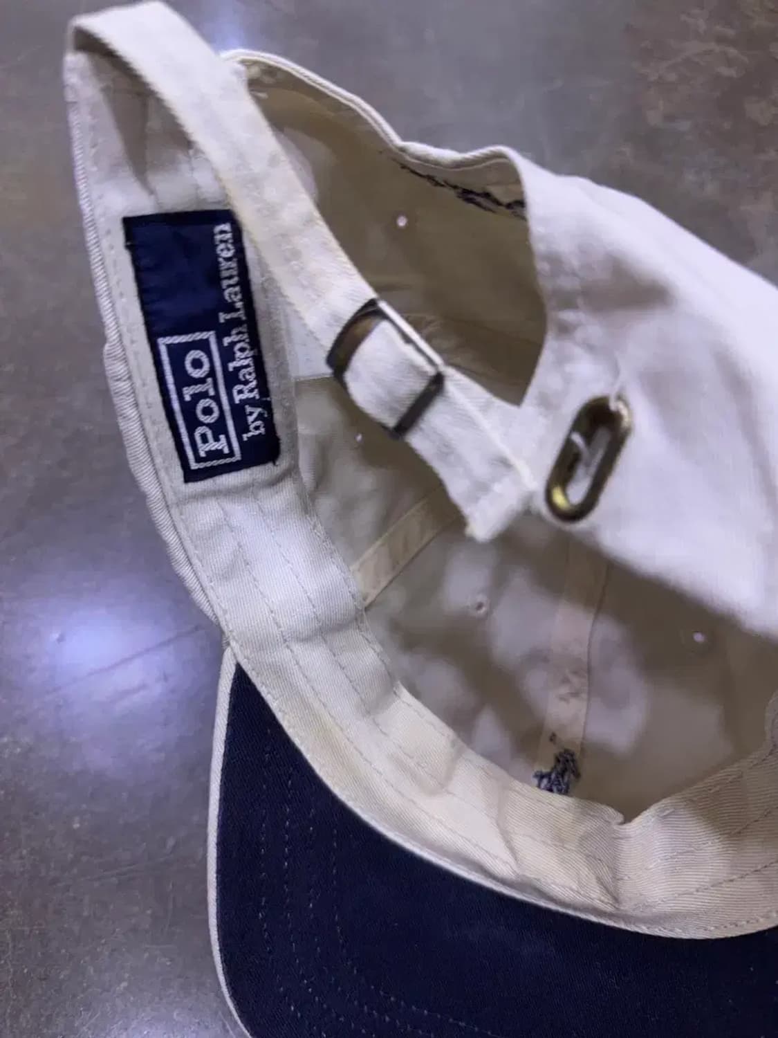 폴로 랄프로렌 포니 자수 아이보리 베이지 볼캡 상품이미지5