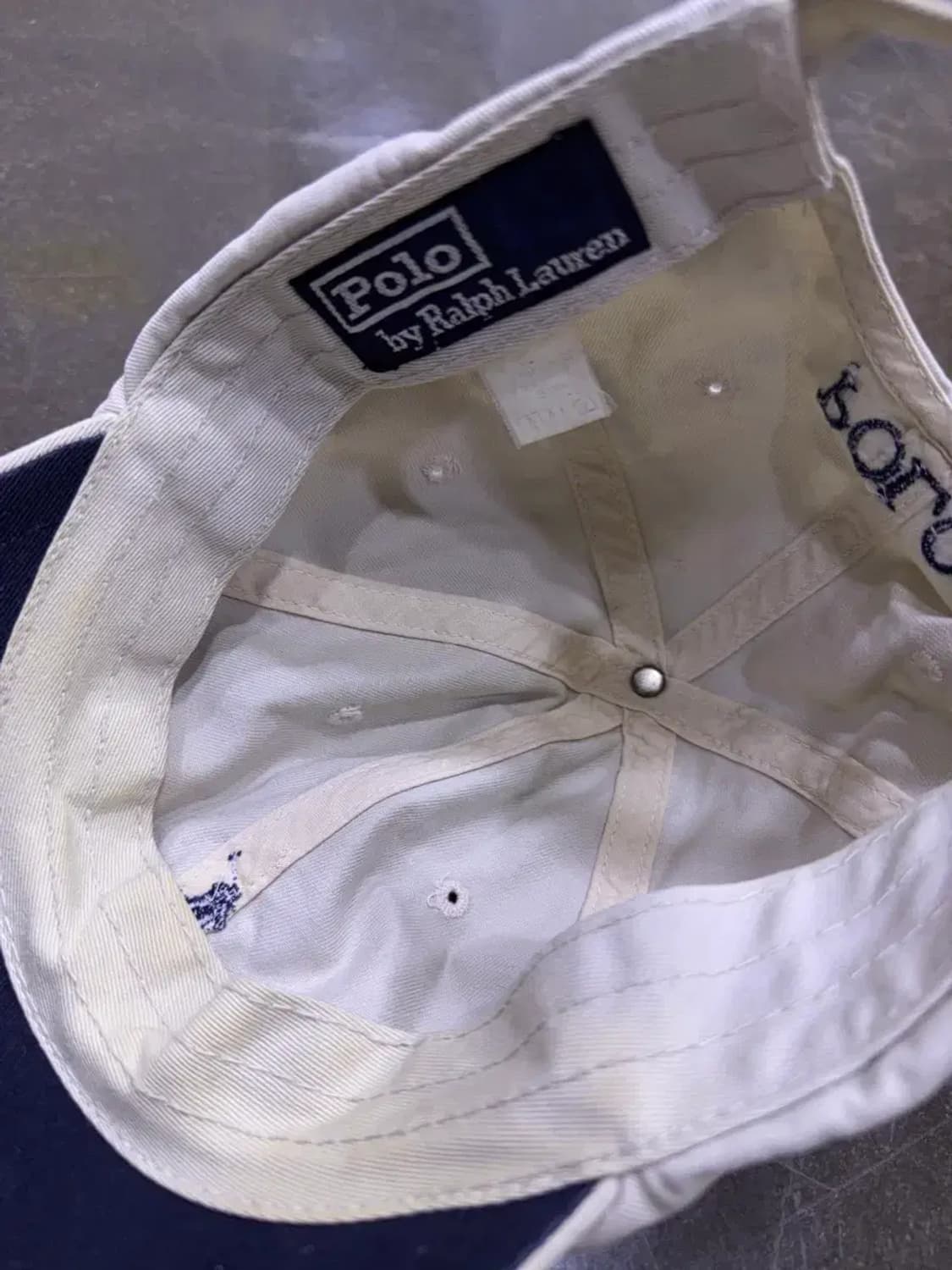 폴로 랄프로렌 포니 자수 아이보리 베이지 볼캡 상품이미지7
