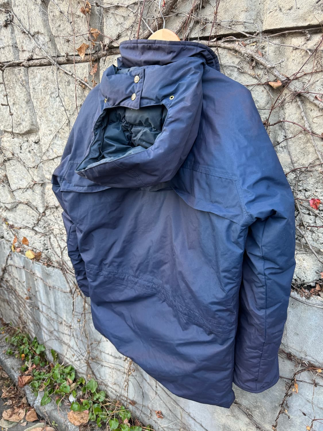 80s 에디바우어 고어텍스 구스 다운 패딩 파카 자켓 네이비 상품이미지4