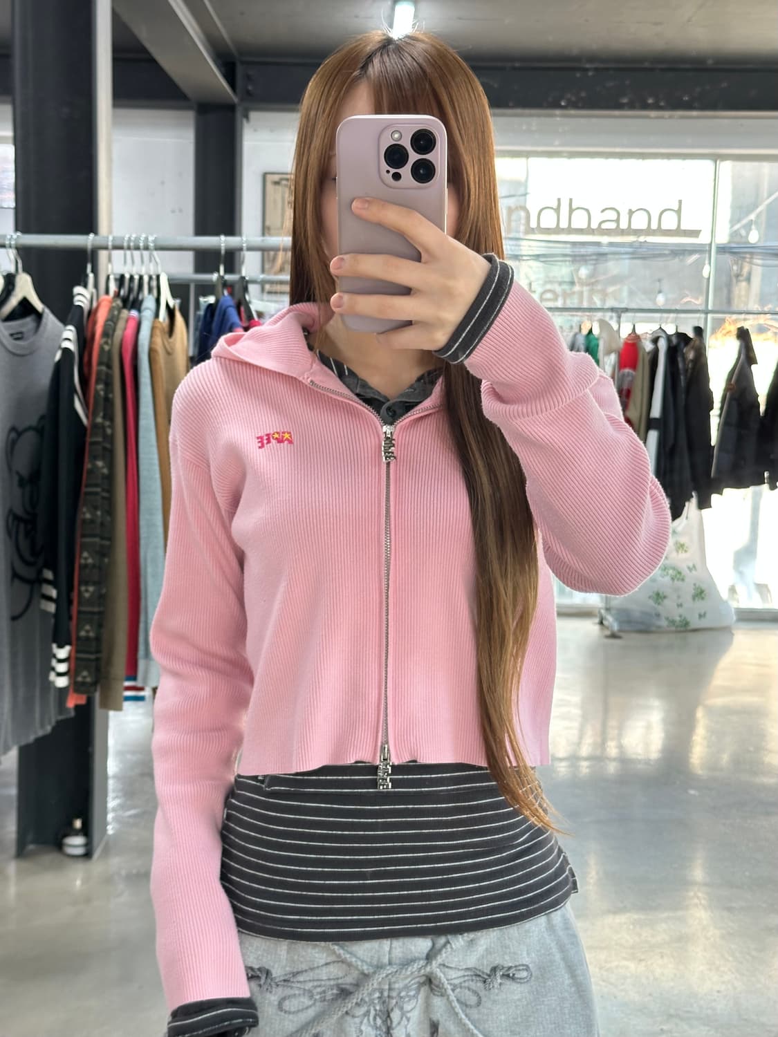 베이프 Apee 하트백로고 스타자수 투웨이니트집업 상품이미지4