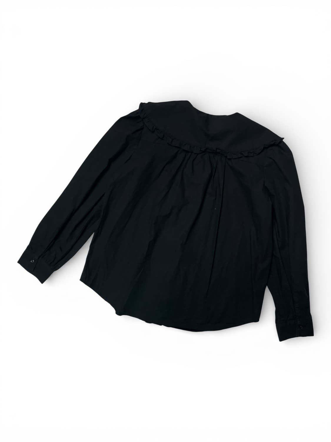PAGEU 블랙 프릴 블라우스 F 상품이미지4