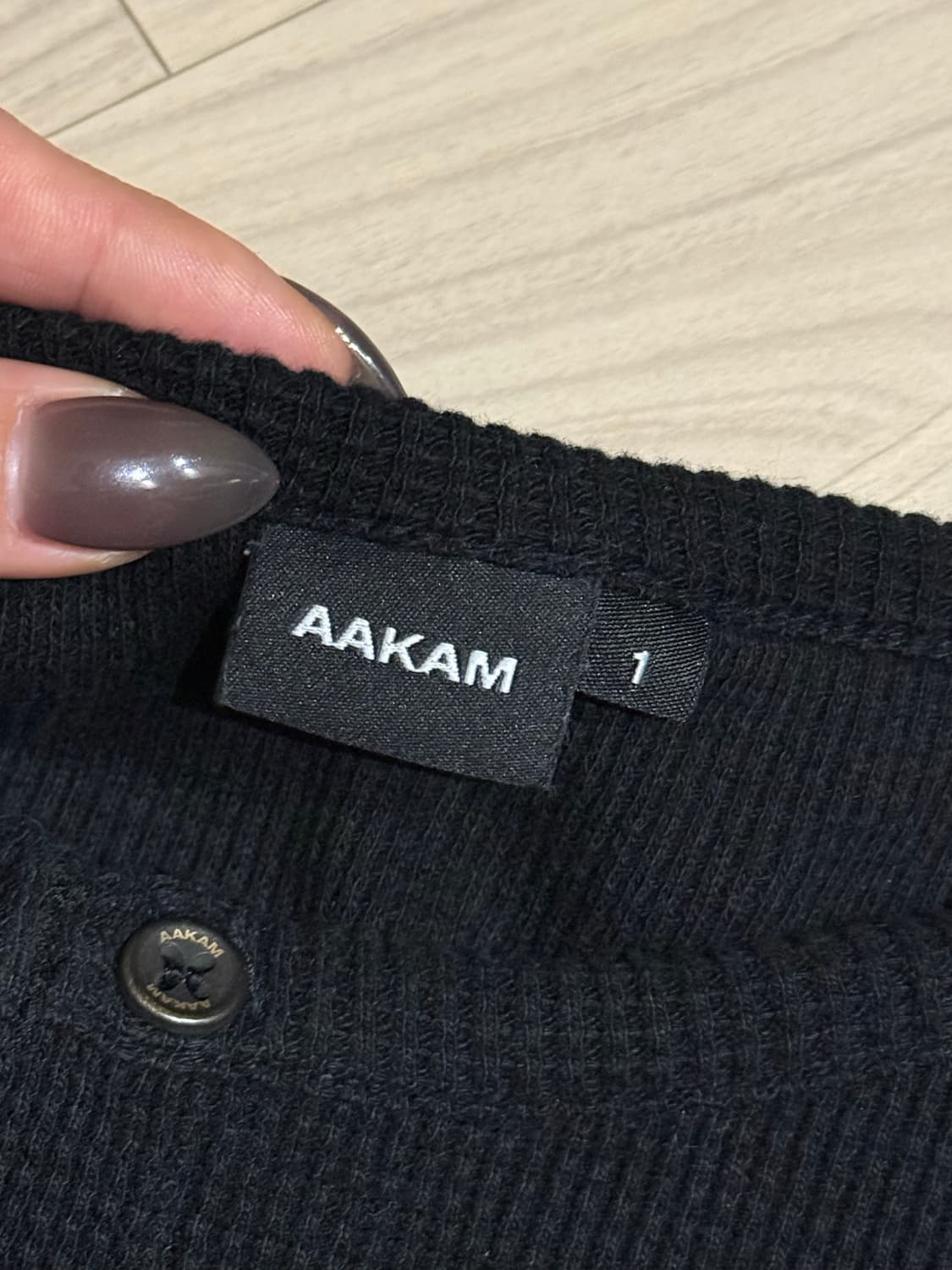 아캄 와플 헨리넥 롱슬리브 (1사이즈) 상품이미지3