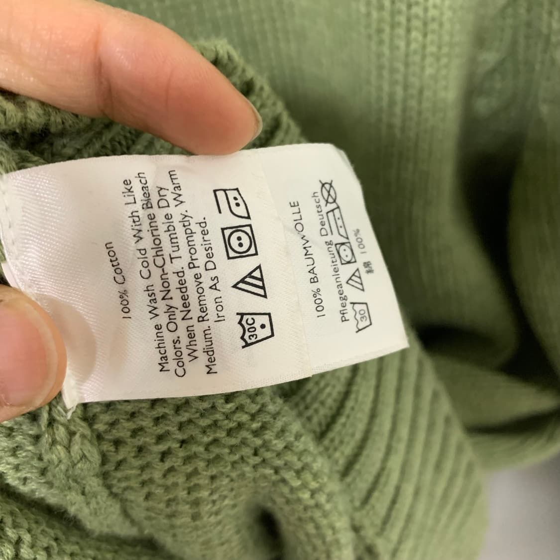 에디바우어 그린 버튼 반집업 니트 남자 빈티지 L 상품이미지5