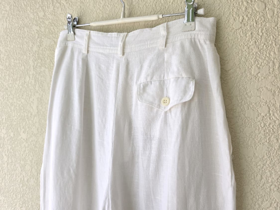 80s 까스텔바작 투턱 리넨팬츠 (made in italy) 상품이미지7