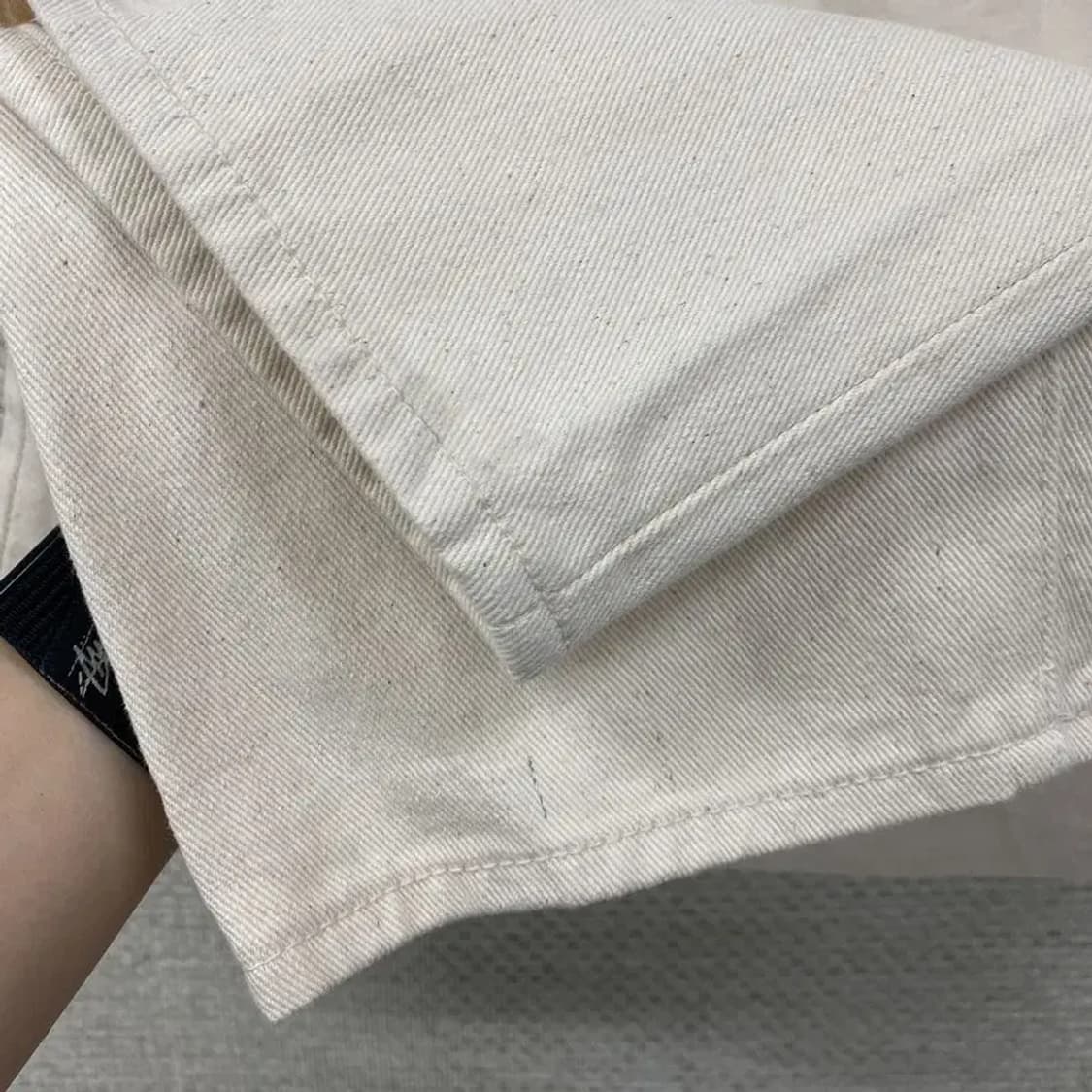 만원샵 빈티지 일자핏 아이보리 일자핏 팬츠 35인치 M02899 상품이미지5