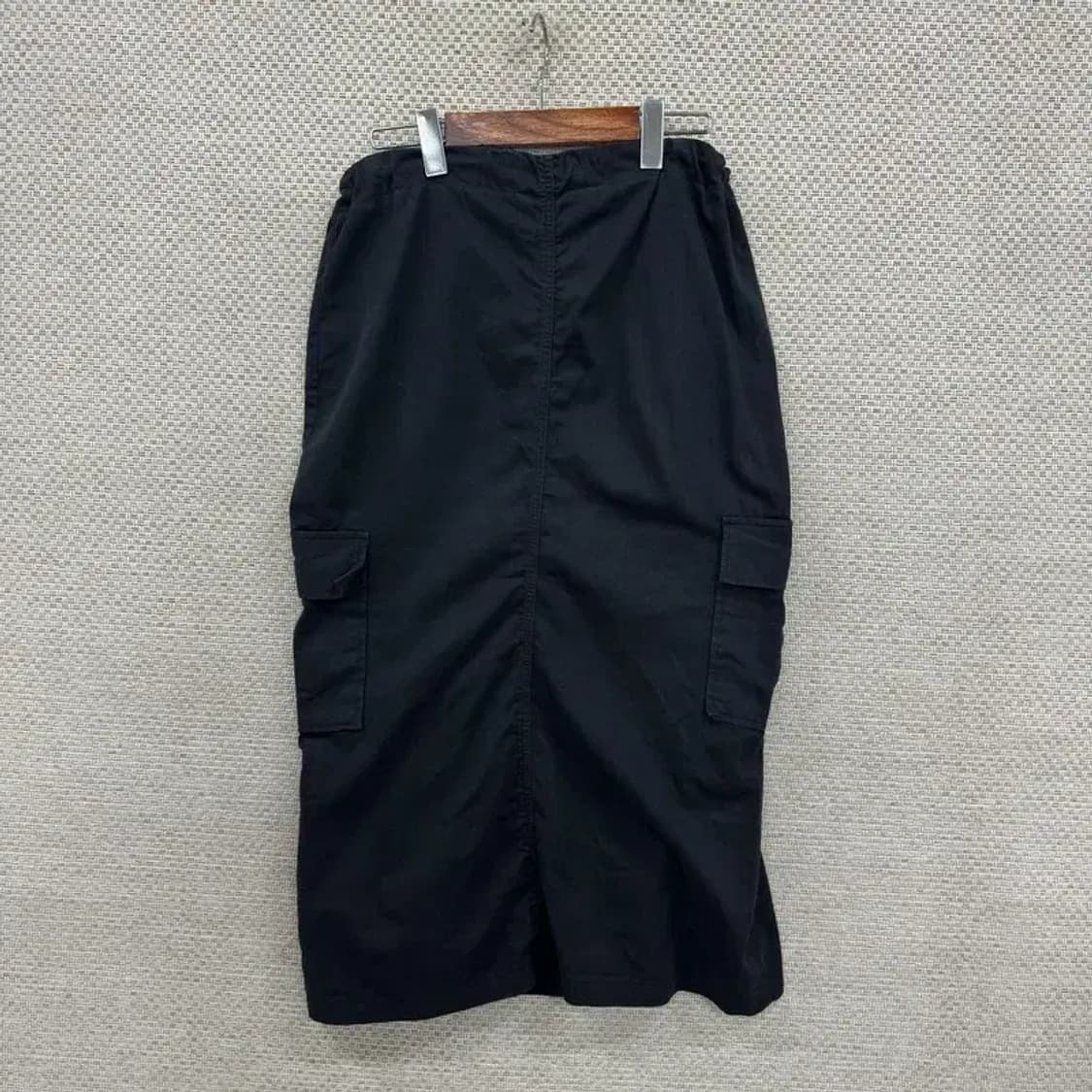 만원샵 빈티지 멀티포켓 블랙 롱 스커트 26인치 M02960 상품이미지2