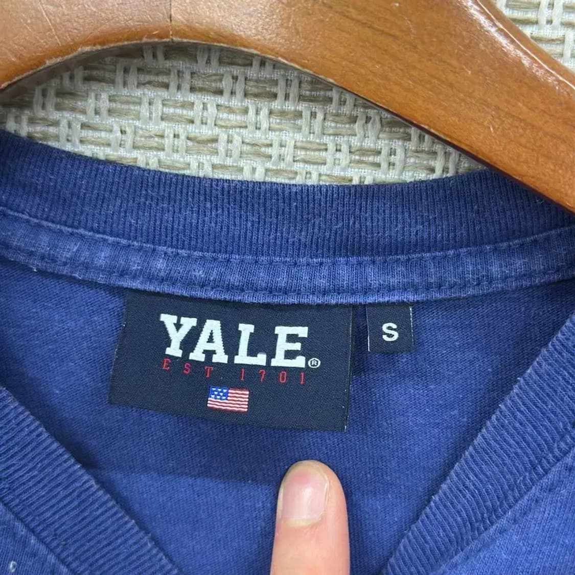 만원샵 예일 YALE 자수 빅로고 반팔티 95 M03124 상품이미지3