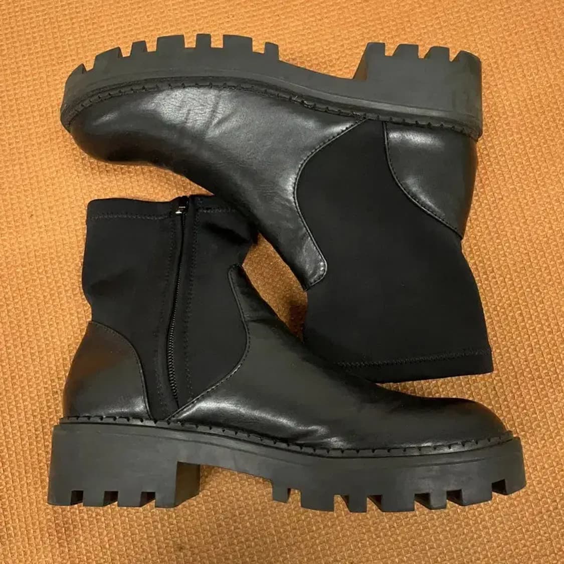 자라 ZARA 블랙 미니멀 롱 부츠 구두 38 G08394 상품이미지3