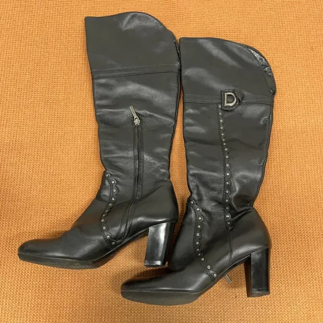 디올 정품 빈티지 가죽 롱 부츠 37.5 G08439 상품이미지1