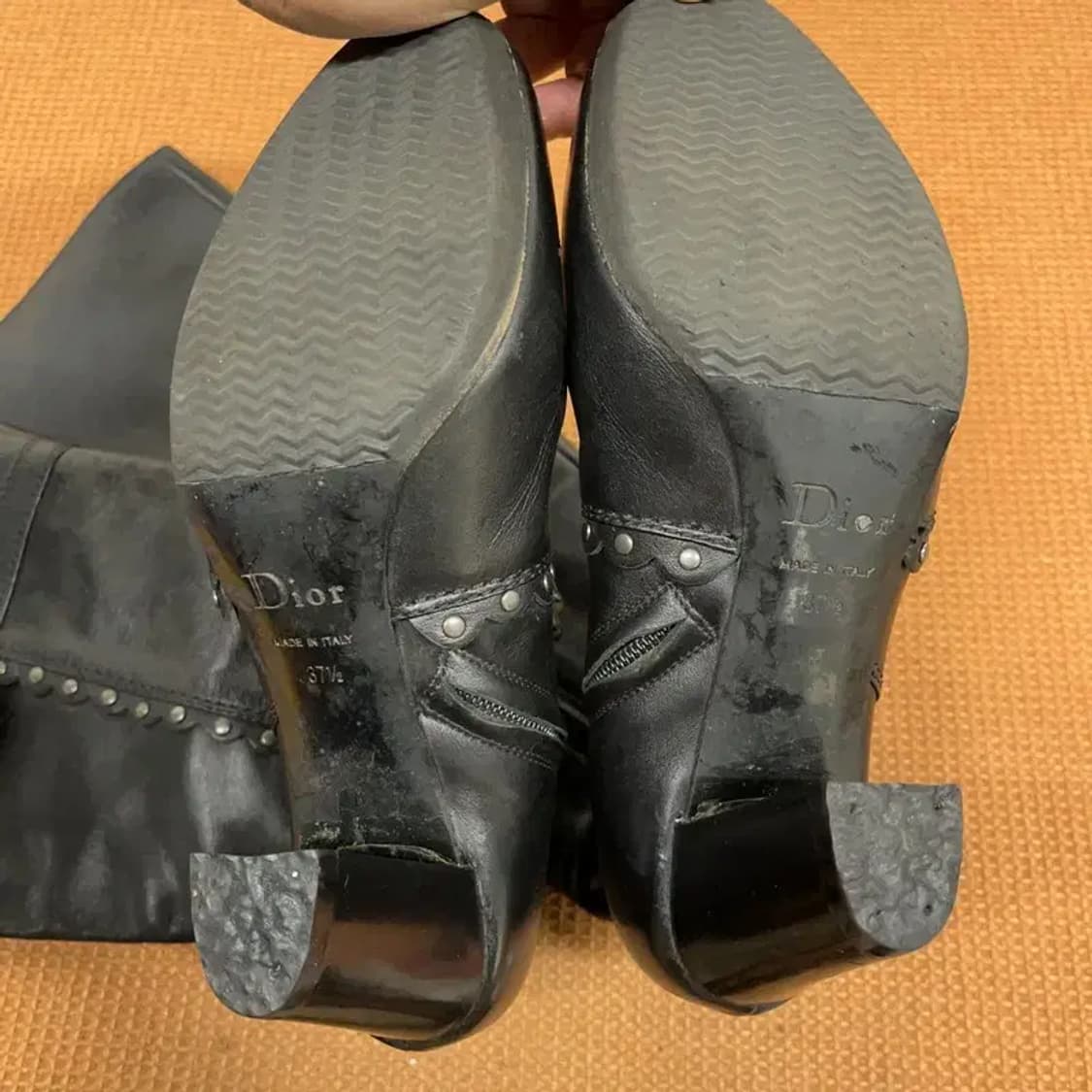 디올 정품 빈티지 가죽 롱 부츠 37.5 G08439 상품이미지5