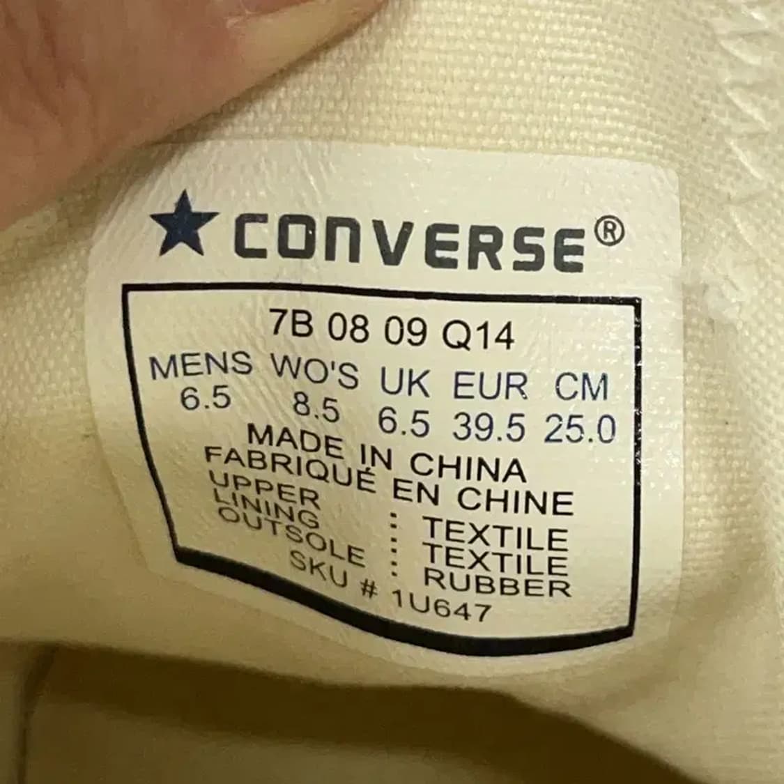 컨버스 화이트 로우 스니커즈 신발 250 G08477 상품이미지5