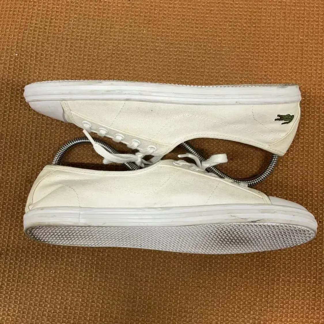 라코스테 화이트 스니커즈 운동화 UK4 G08531 상품이미지3