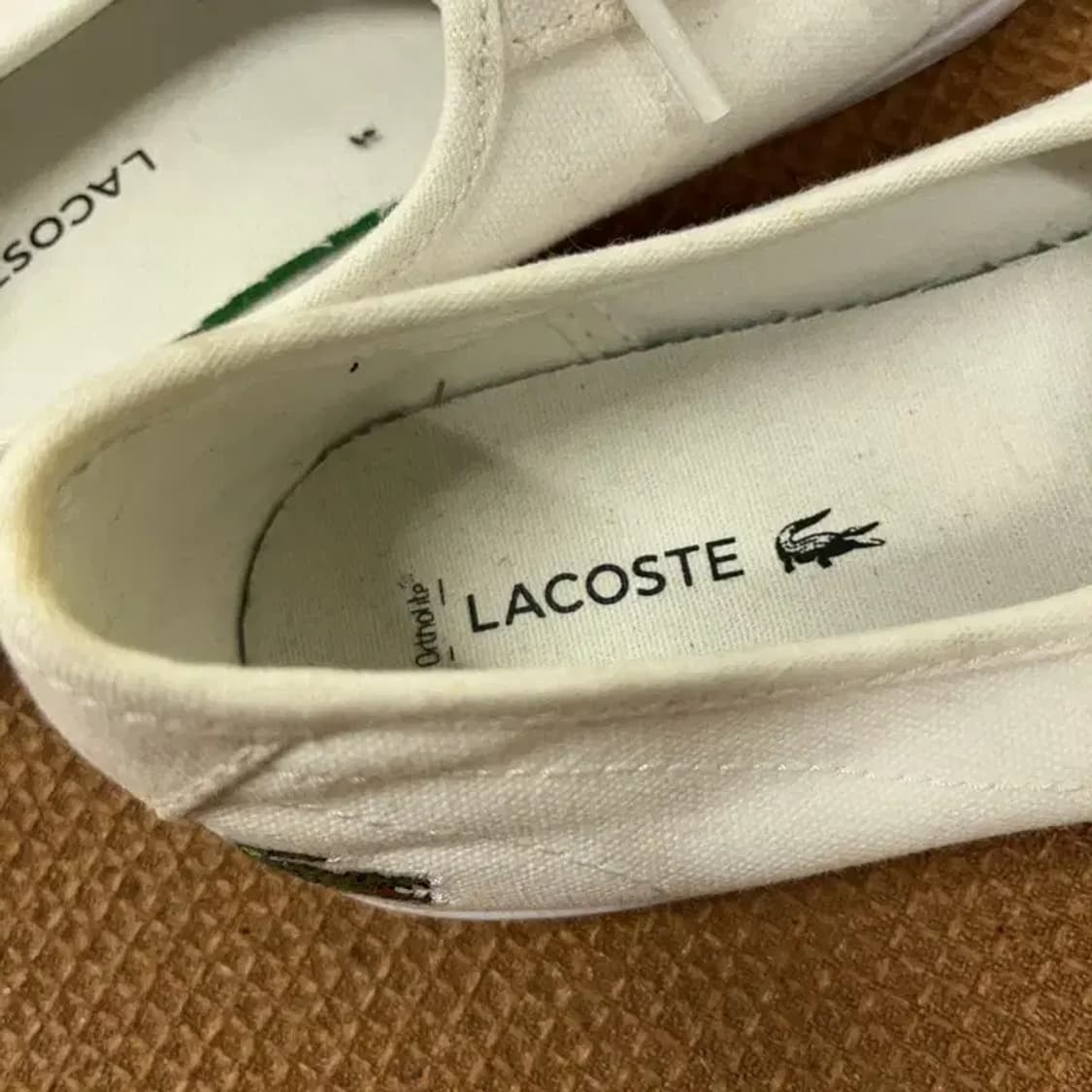 라코스테 화이트 스니커즈 운동화 UK4 G08531 상품이미지5