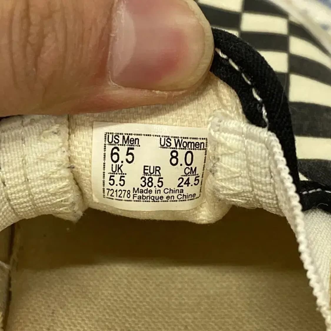 반스 체커보드 뮬 신발 245 E00008 상품이미지5