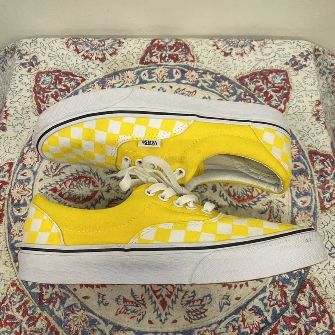 반스 옐로우 체커보드 스니커즈 운동화 250 E00020 상품이미지3