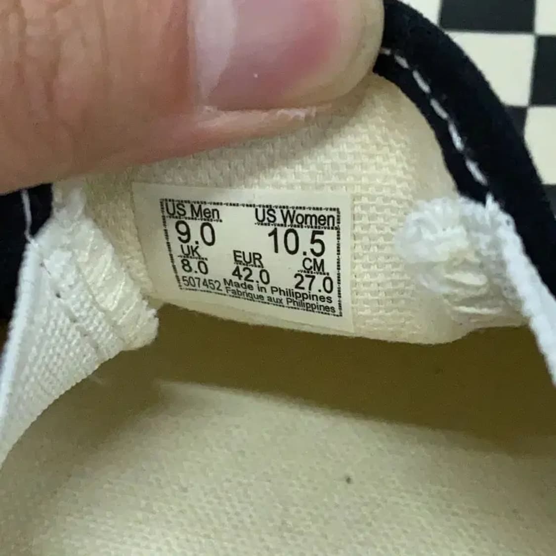 반스 체커보드 뮬 신발 270 E00063 상품이미지5