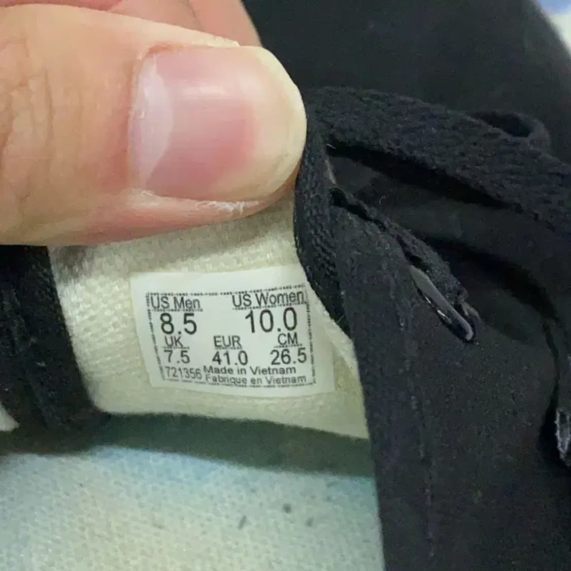 반스 어센틱 트리플블랙 스니커즈 신발 265 E00064 상품이미지5