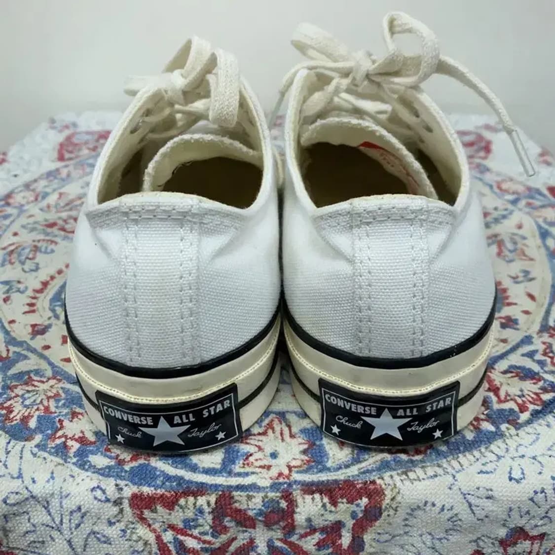 컨버스 척 70 로우 화이트 블랙 스니커즈 230 E00084 상품이미지2