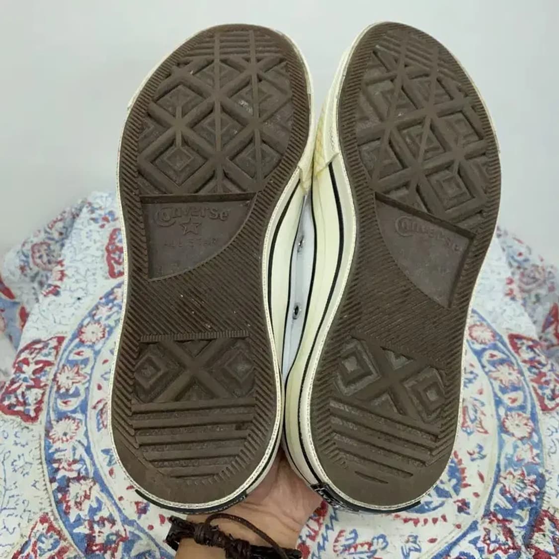 컨버스 척 70 로우 화이트 블랙 스니커즈 230 E00084 상품이미지4