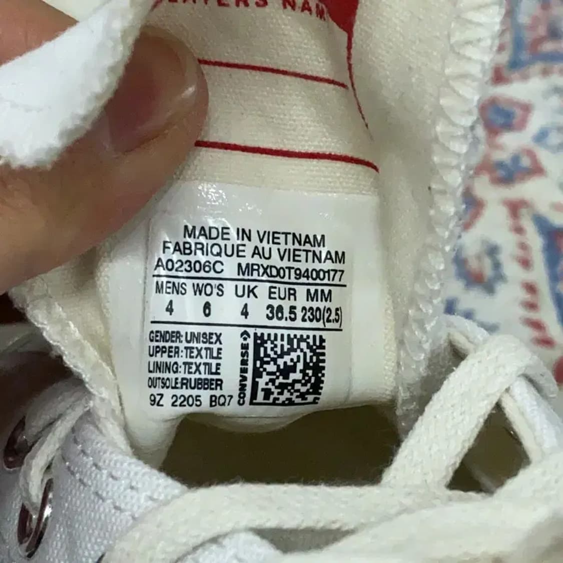 컨버스 척 70 로우 화이트 블랙 스니커즈 230 E00084 상품이미지5