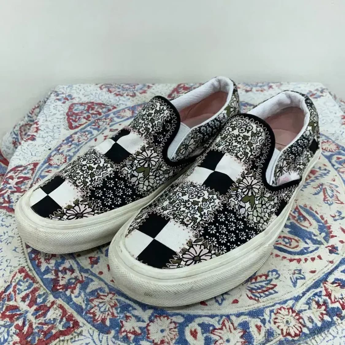 반스 체커보드 페이즐리 슬립온 235 E00093 상품이미지1