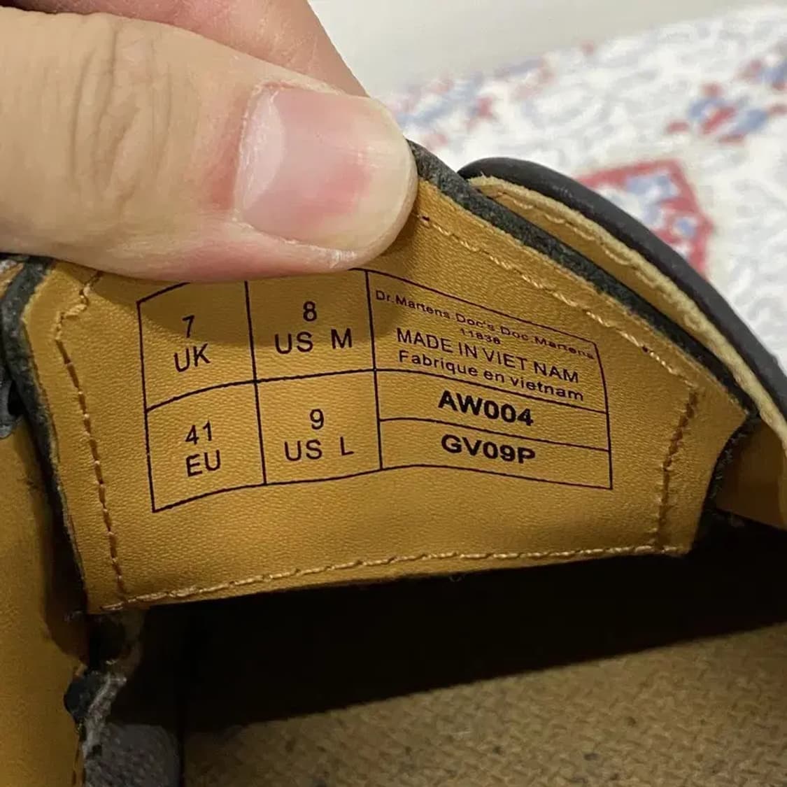 닥터마틴 3홀 블랙 AW004 더비슈즈 구두 UK7 E00132 상품이미지5