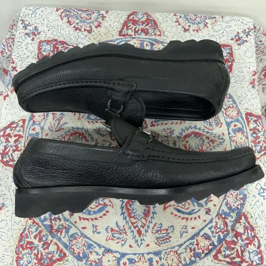 살바토레페레가모 블랙 로퍼 남자 구두 8.5 E00161 상품이미지3