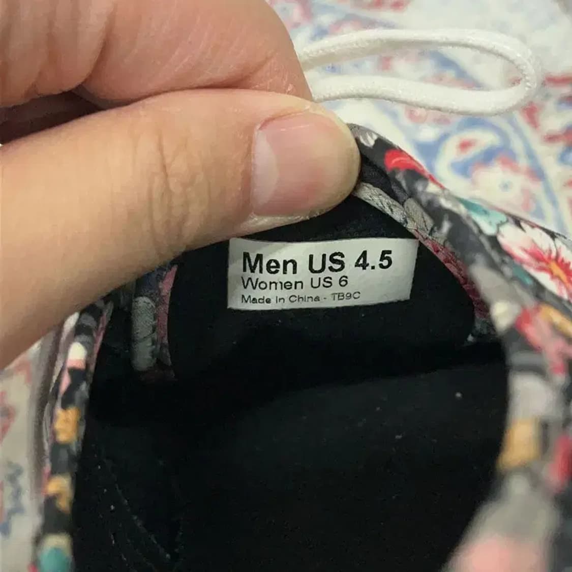 반스 꽃무늬 어센틱 스니커즈 US4.5 E00168 상품이미지5