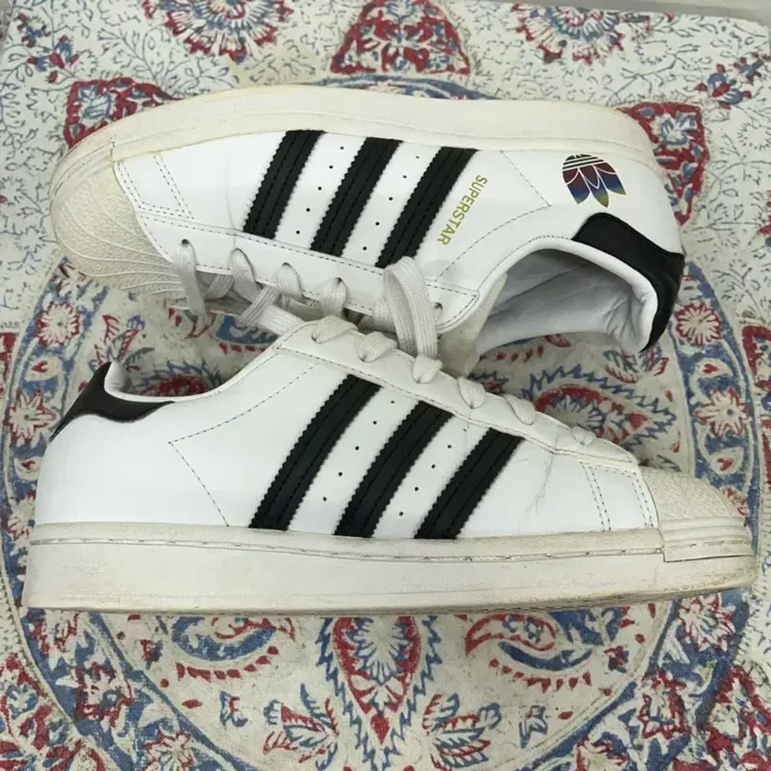 아디다스 슈퍼스타 트레포일 화이트 스니커즈 230 E00170 상품이미지3