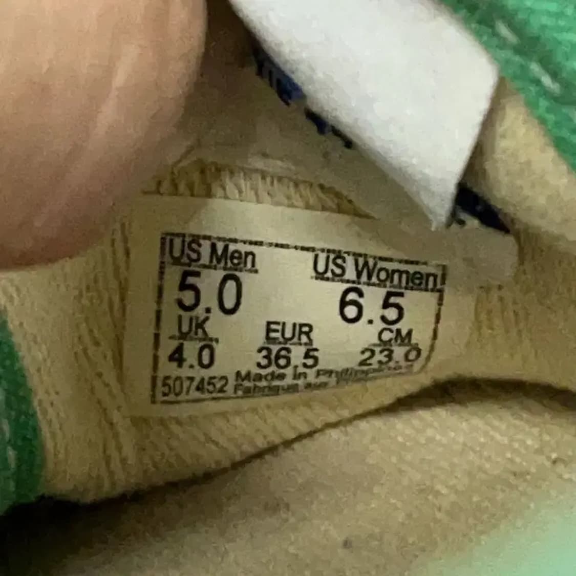 반스 그린 어센틱 스니커즈 230 E00186 상품이미지5