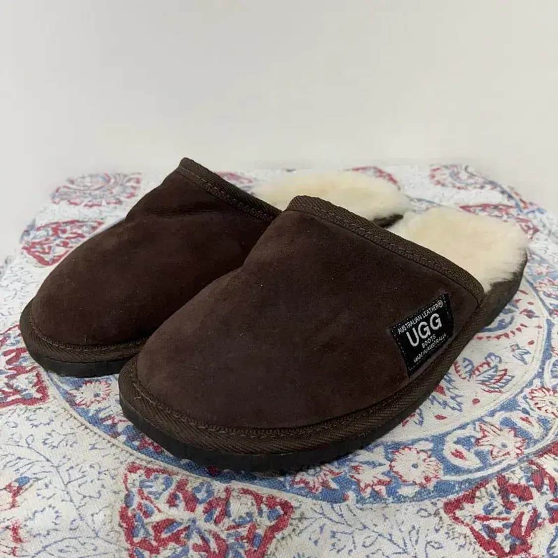 호주 어그 뮬 슬리퍼 다크브라운 털신발 MEN 7 E00258 상품이미지1
