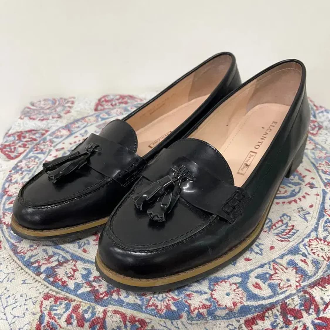 엘칸토 블랙 테슬 로퍼 정장 구두 250 E00276 상품이미지1