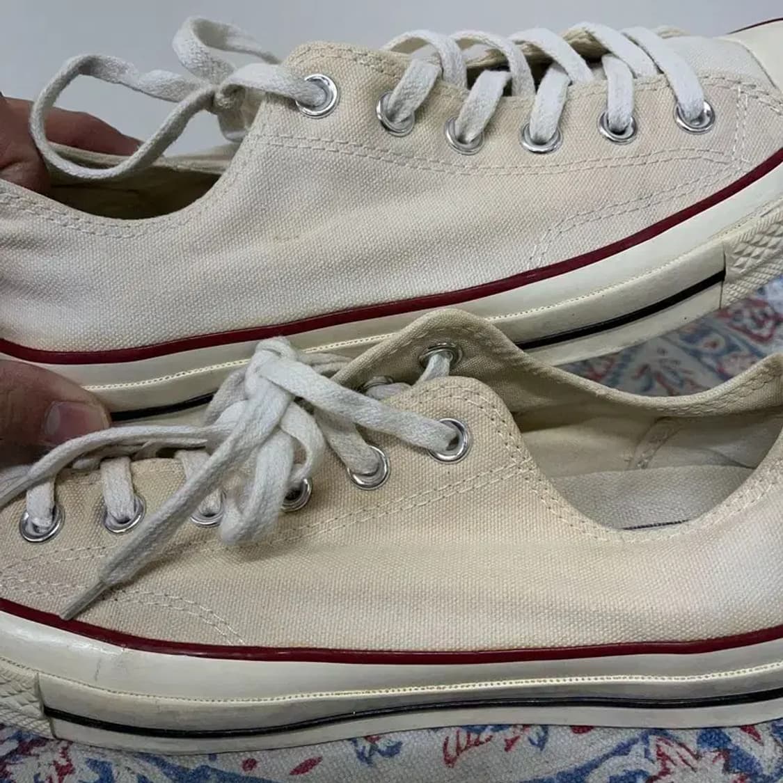 컨버스 척 70 OX 화이트 로우 스니커즈 280 E00262 상품이미지6