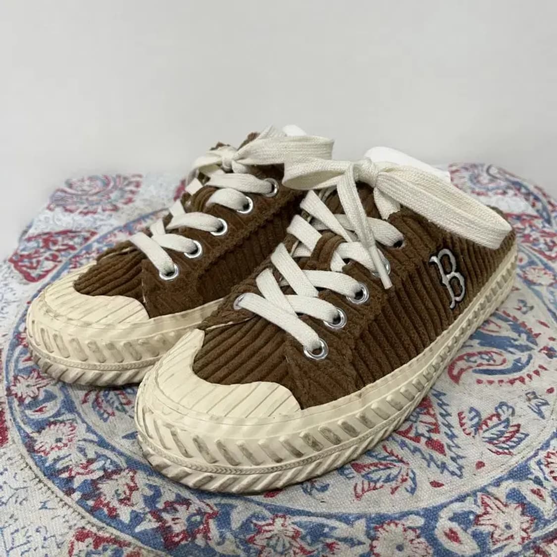 MLB 플레이볼 코듀로이 뮬 슬립온 240 E00297 상품이미지1