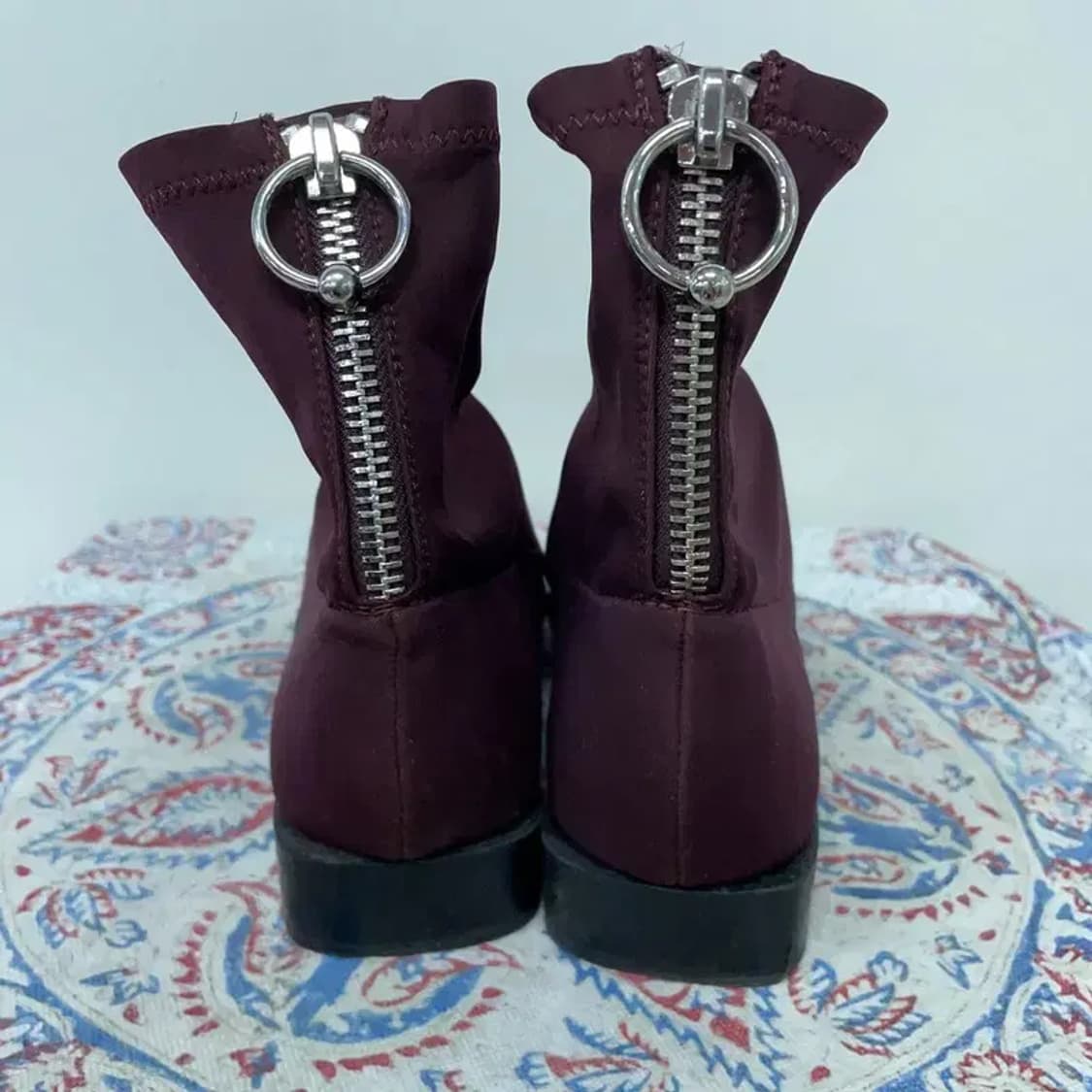 자라 ZARA 버건디 삭스 부츠 250 E00360 상품이미지2