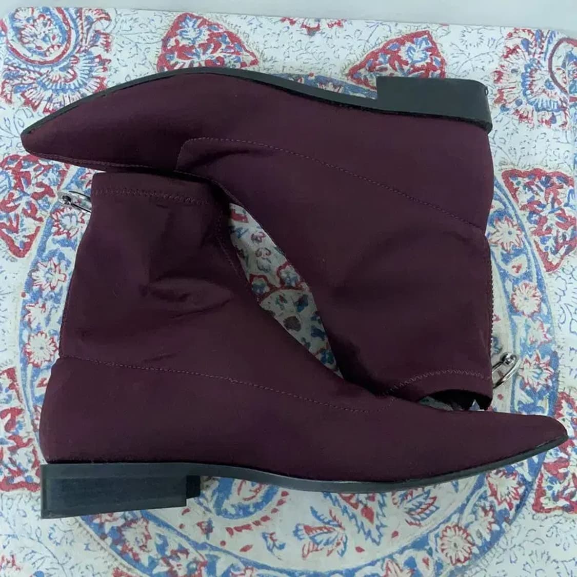 자라 ZARA 버건디 삭스 부츠 250 E00360 상품이미지3