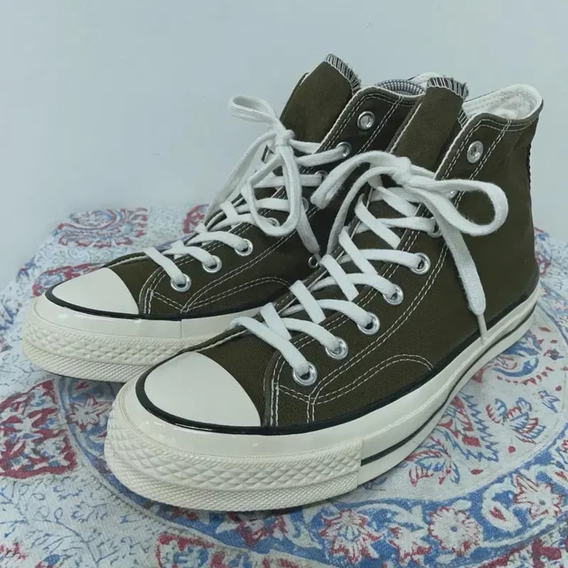 컨버스 척 70 빈티지 캔버스 올리브 스니커즈 운동화 270 E00364 상품이미지1