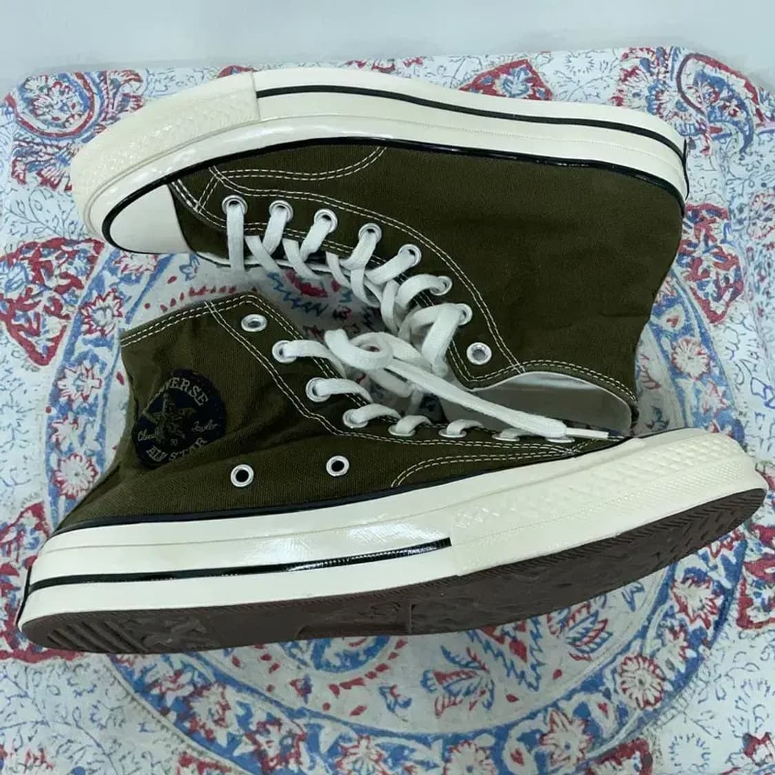 컨버스 척 70 빈티지 캔버스 올리브 스니커즈 운동화 270 E00364 상품이미지3