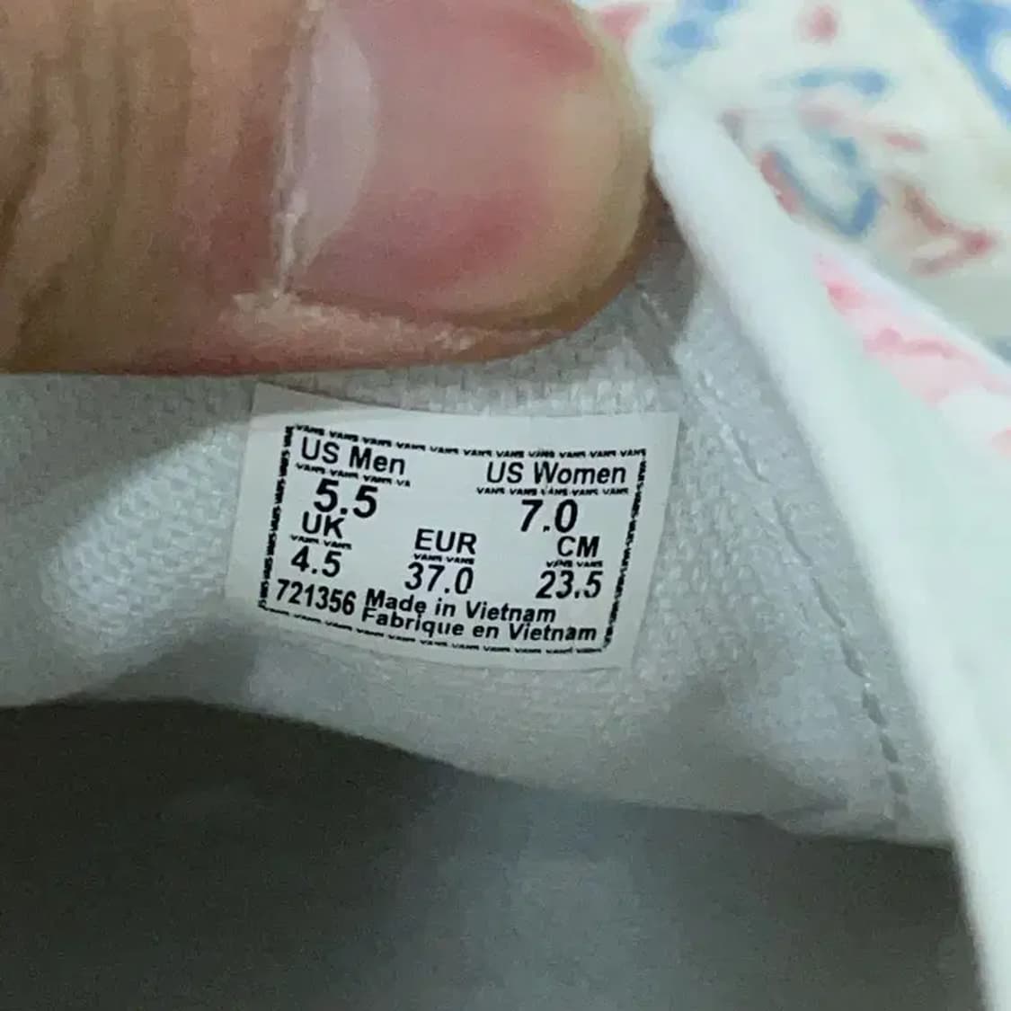 반스 어센틱 꽃신 스니커즈 235 E00374 상품이미지5