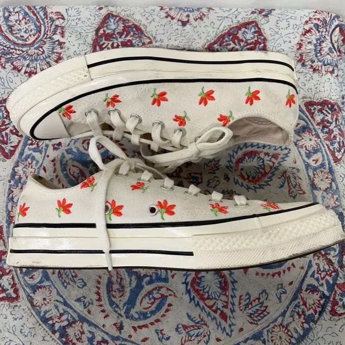 컨버스 척 70 플로럴 스니커즈 운동화 250 E00390 상품이미지3