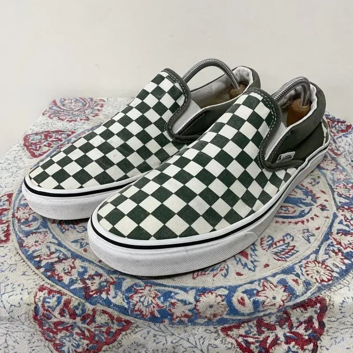 반스 슬립온 체커보드 그린 스니커즈 신발 280 E00412 상품이미지1