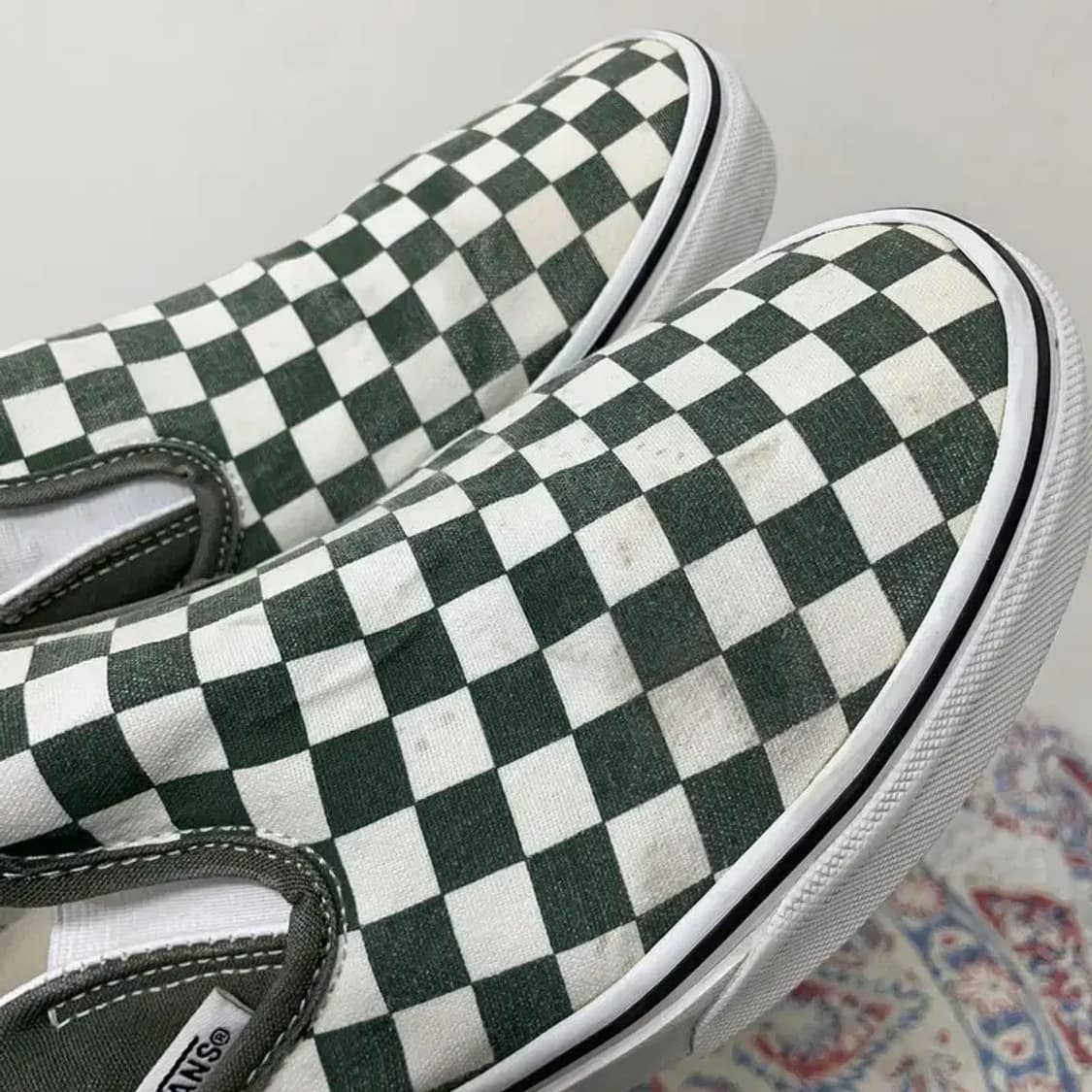 반스 슬립온 체커보드 그린 스니커즈 신발 280 E00412 상품이미지6