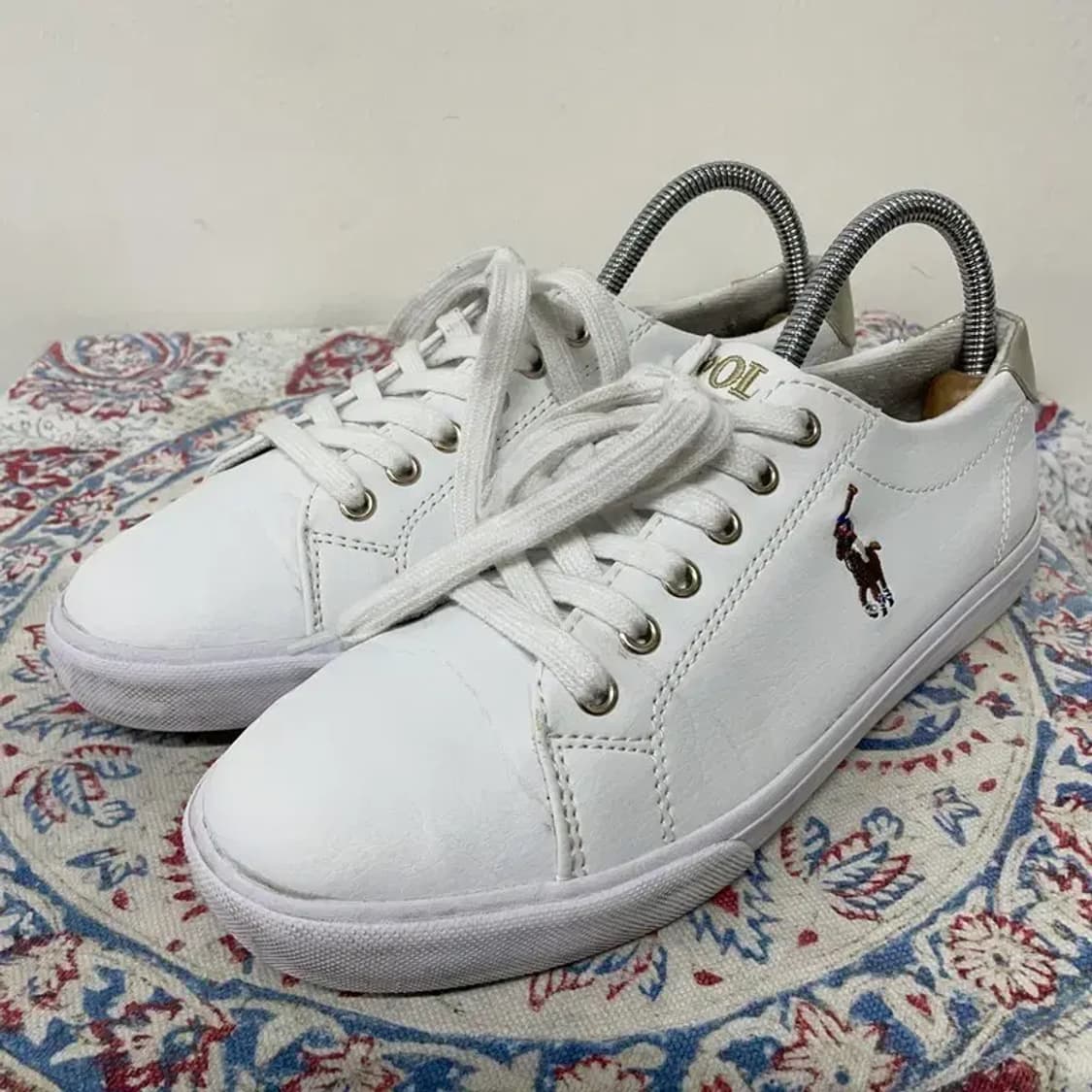 폴로 랄프로렌 가죽 스니커즈 화이트골드 단화 235 E00433 상품이미지1