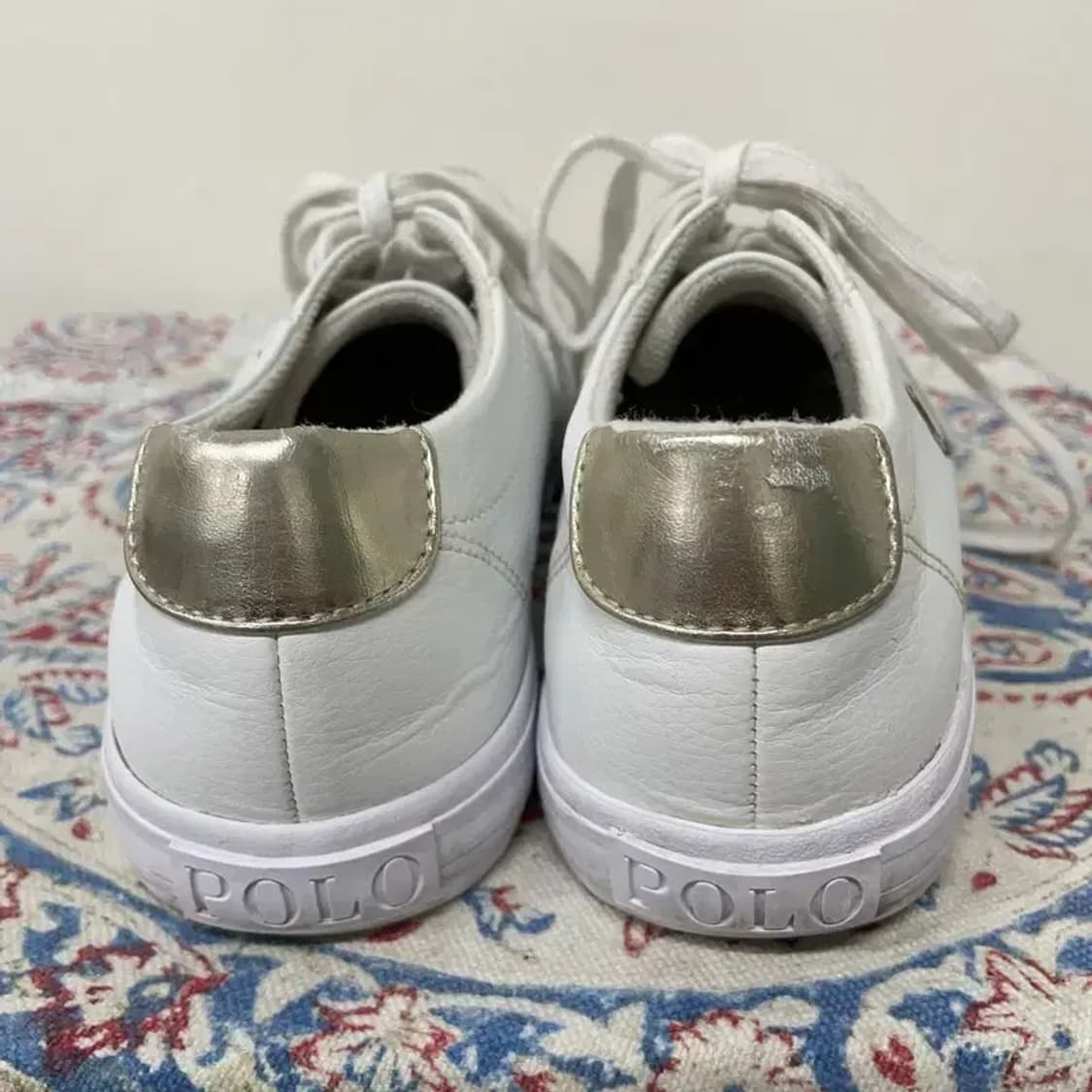 폴로 랄프로렌 가죽 스니커즈 화이트골드 단화 235 E00433 상품이미지2