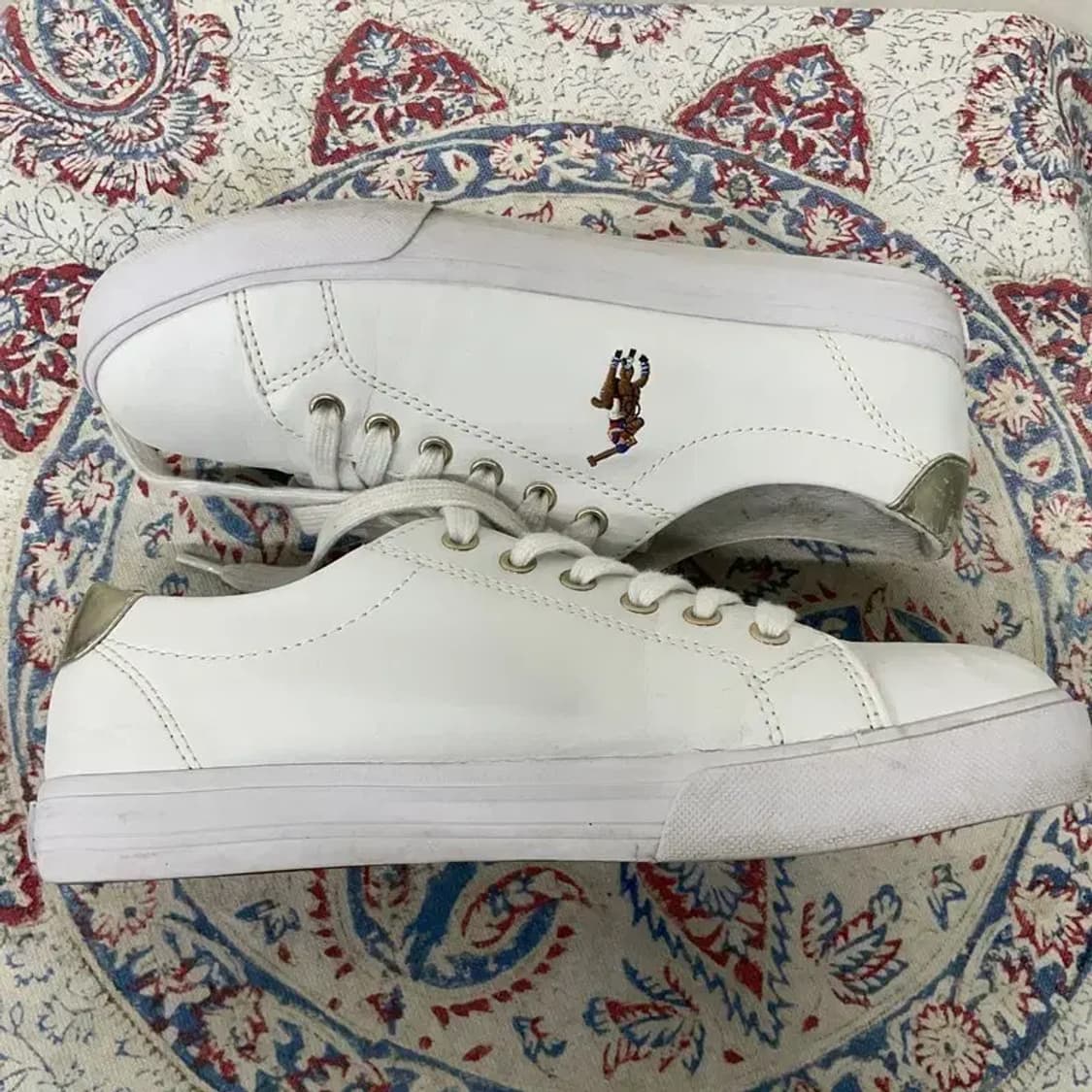 폴로 랄프로렌 가죽 스니커즈 화이트골드 단화 235 E00433 상품이미지3