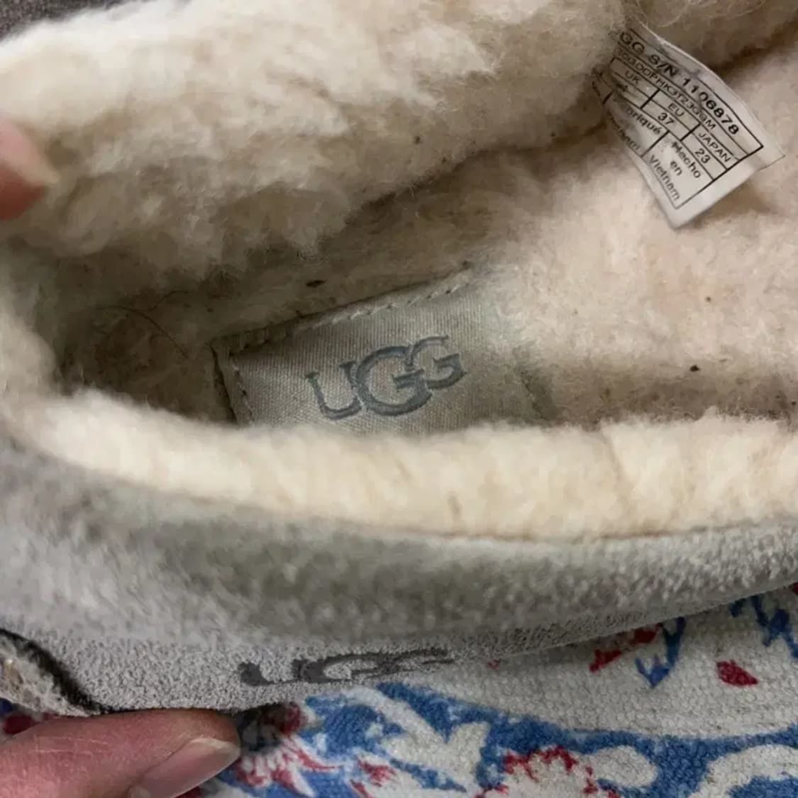 어그 앤슬리 여성로퍼 플랫 그레이 겨울신발 털신발 230 E00516 상품이미지5